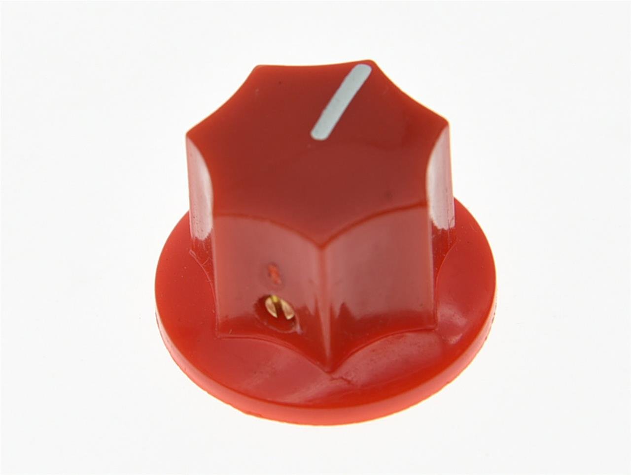 KIAISH Set of 3 Red Brass Insert USA Spec 1/4 '' Large and Small Knobs Bass Knobs for Jazz J Bass