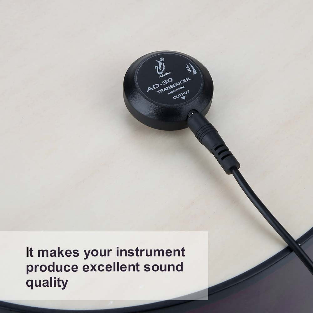 Mini Piezo Pickup, Contact Microphone Transducer for Acoustic Guitar Violin Ukelele