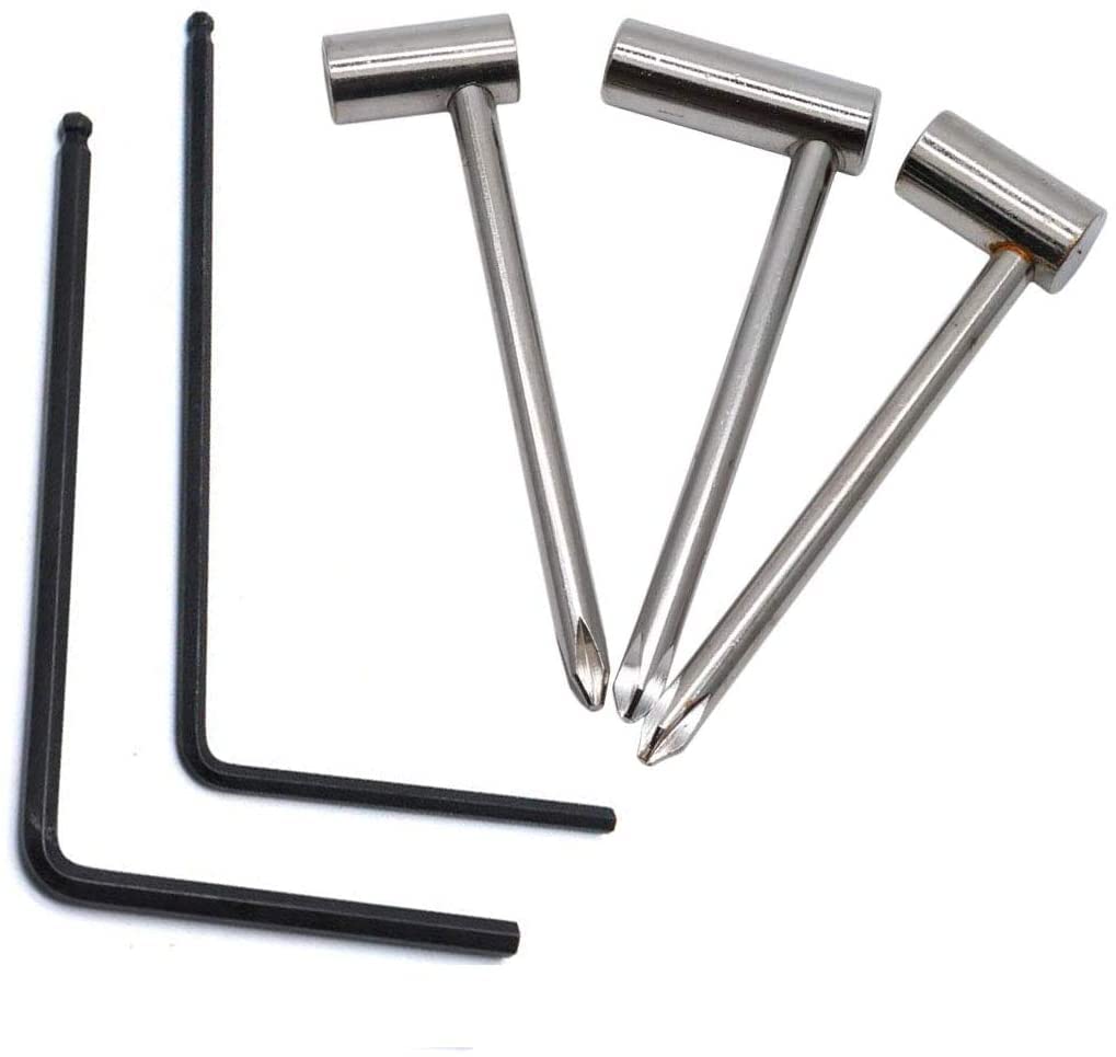 Tuoren Guitar Truss Rod Wrench Set With L Wrench 5-Pack