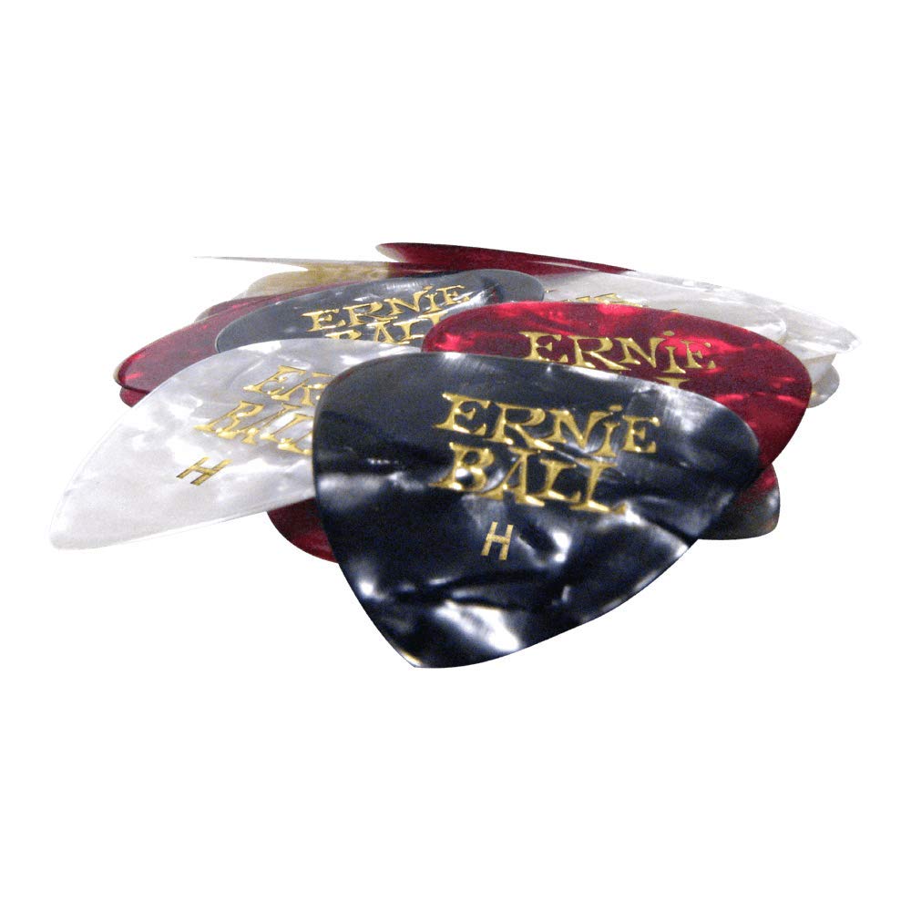 Ernie Ball Guitar Picks, Heavy, Assorted Colors, 24-Pack (P09168)