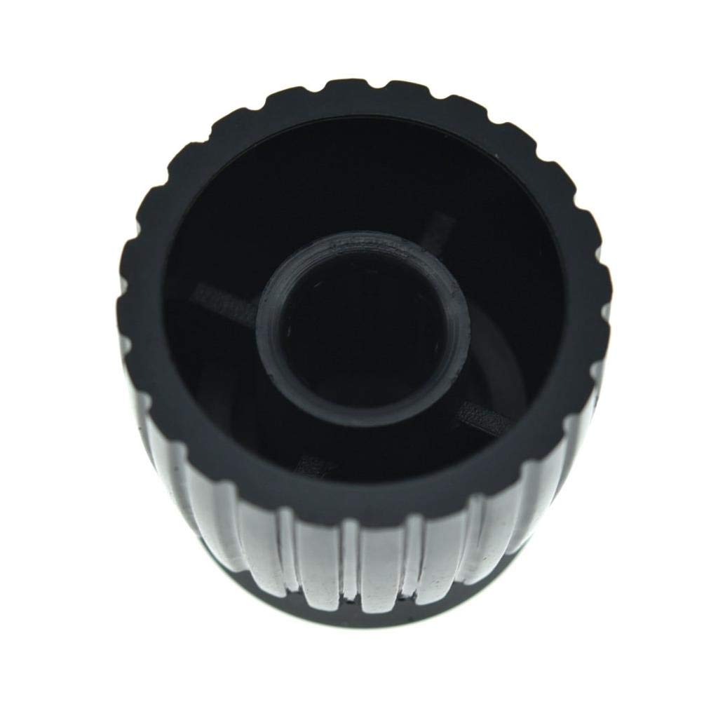 KAISH 10pcs Guitar AMP Amplifier Push on fit Knobs Black with Black Cap for Marshall Amplifiers with 6mm diameter Pots