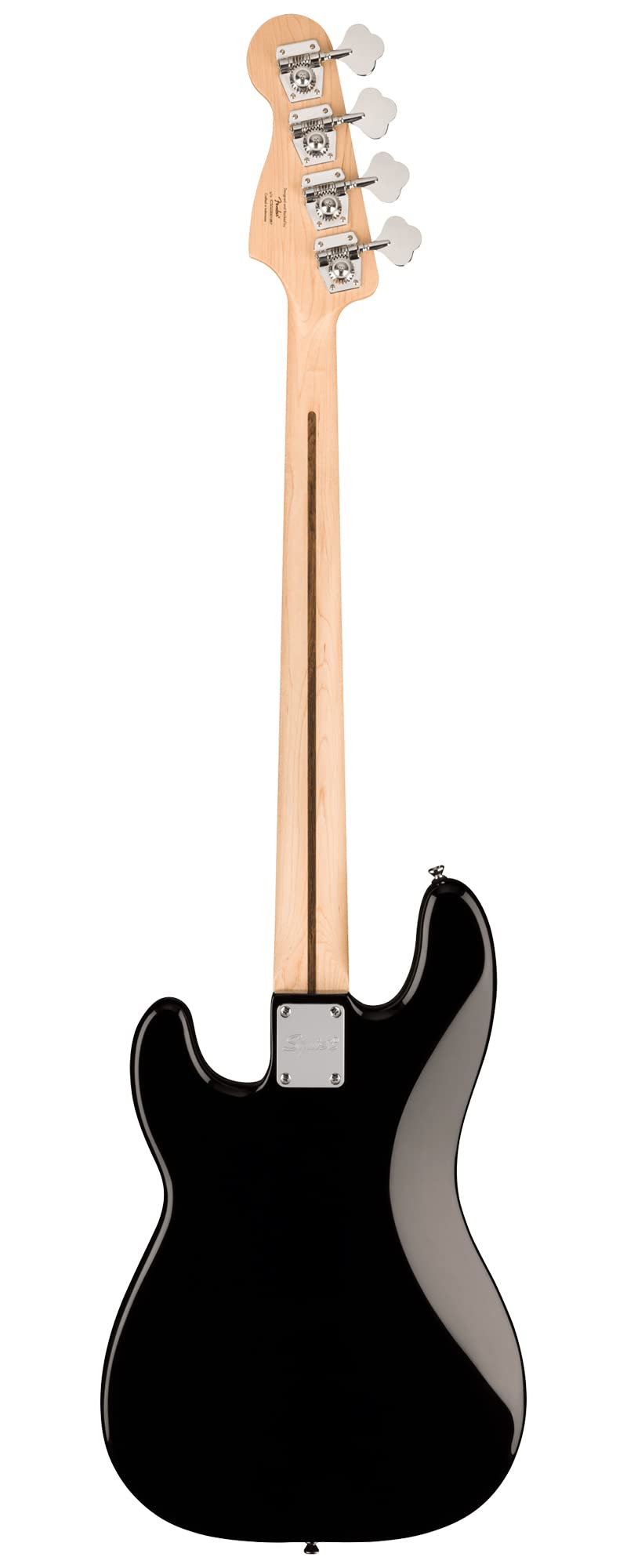Fender Squier Sonic Precision Bass Guitar, Laurel Fingerboard - Black Bundle with Rumble 15 Bass Amplifier, Cable, Tuner, Strap,