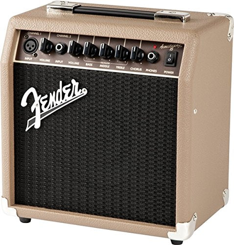 Fender Acoustasonic 15 Acoustic Guitar Amplifier Bundle with Instrument Cable, Picks, and Austin Bazaar Polishing Cloth