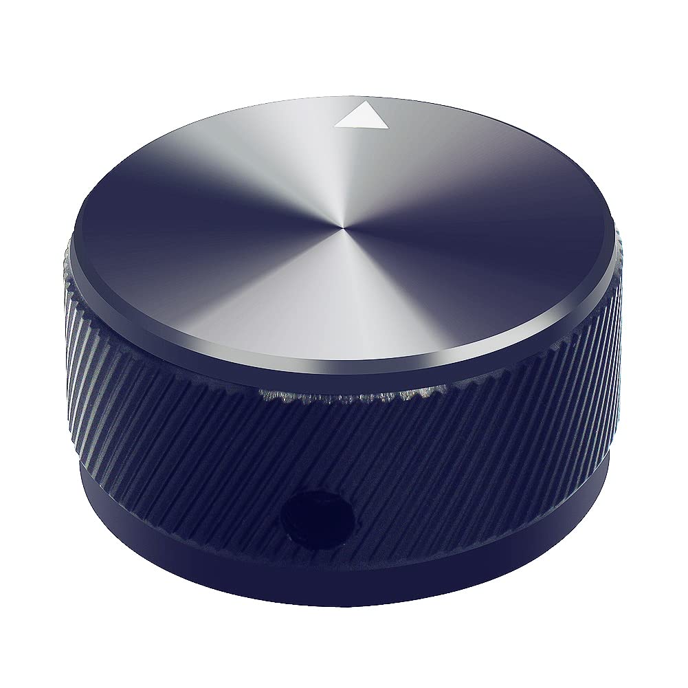 mxuteuk Black Guitar Knob Aluminum Alloy Potentiometer Control Knob Volume Audio Electric Guitar Bass Knob Screw Type 34 x 17mm