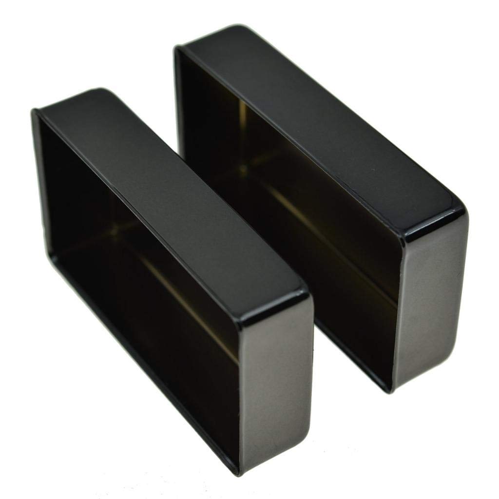 KAISH Set of 2 Sealed Humbucker Guitar Pickup Covers Brass Humbucker Pickup Cover No Holes Black