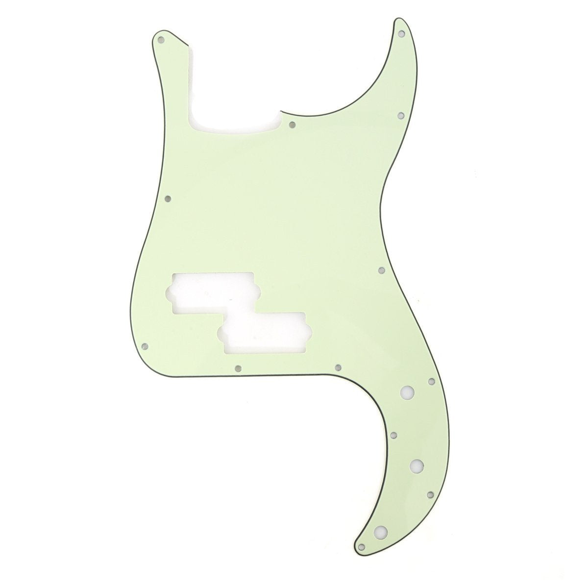 Musiclily 13 Hole P Bass Pickguard For 4 String Precision Bass Guitar,3Ply Mint Green
