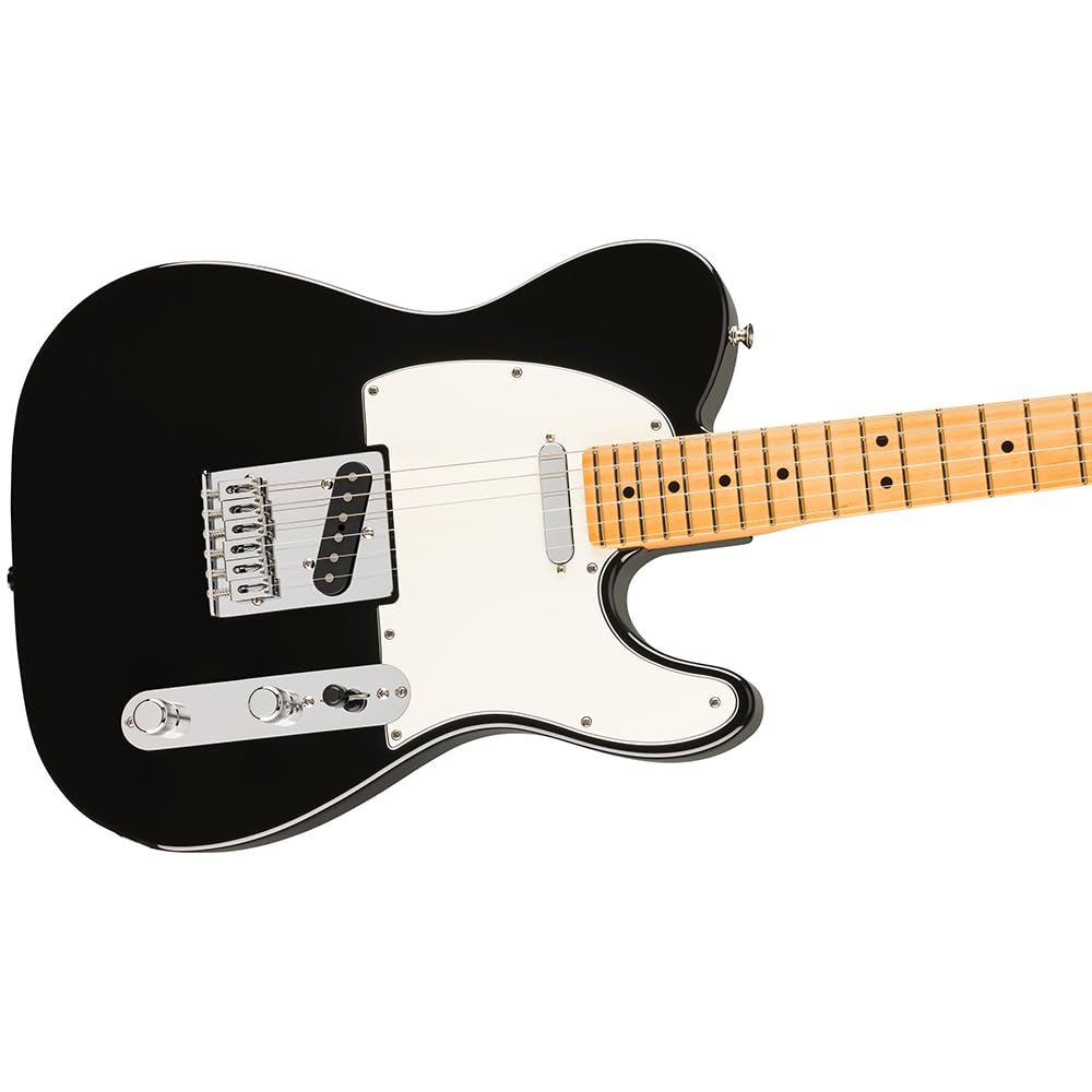 Fender Player II Telecaster Electric Guitar - Black with Maple Fingerboard Bundle with Fender FE620 Electric Guitar Gig Bag (Bla