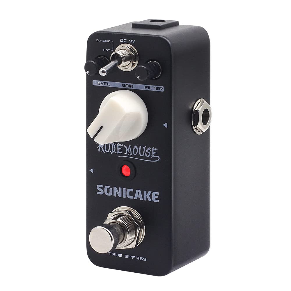 Sonicake Distortion Pedal Rude Mouse Distortion 2 Modes Classic Hyper Crunch To Fuzzy Guitar Pedal True Bypass