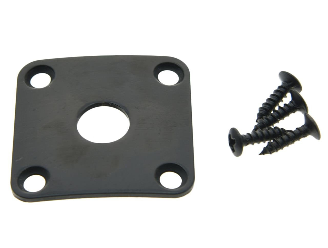 Dopro Black Metal Curved Base Bottom Jack Plate Square Jackplate For Usa Lp Les Paul