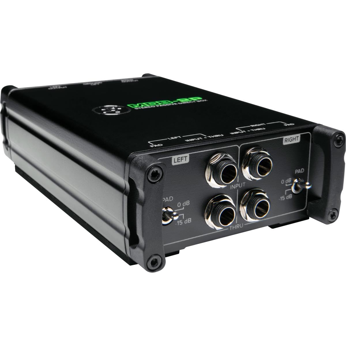Mackie MDB Series, Passive Stereo Direct Box with dual 1/4    High-Impedance Inputs with Thru Outputs, 15db pads, and Dual Low-I
