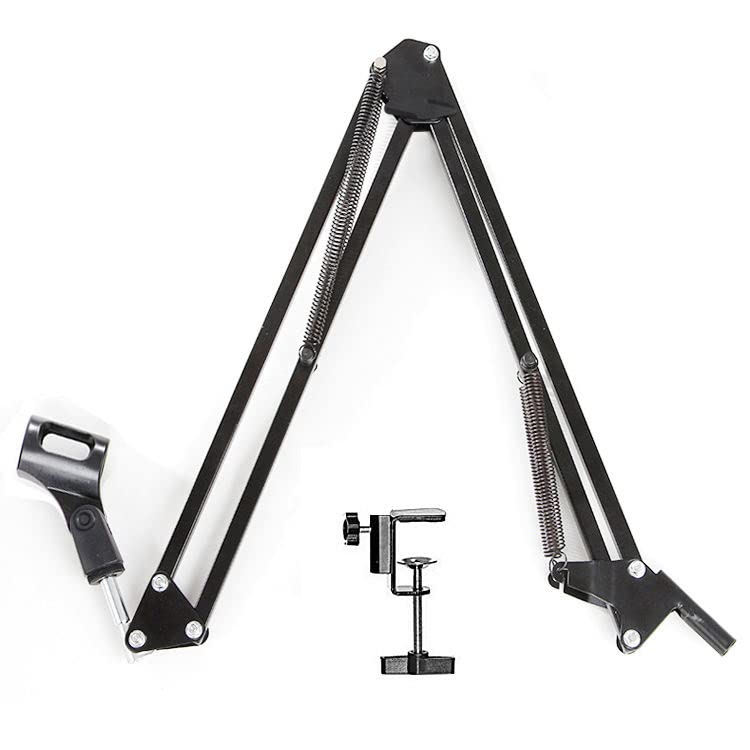 Techtest Condenser Mic Stand Multifunctional Boom Arm Flexible Stage Radio Broadcasting Studio Adjustable Microphone Stand Mic H