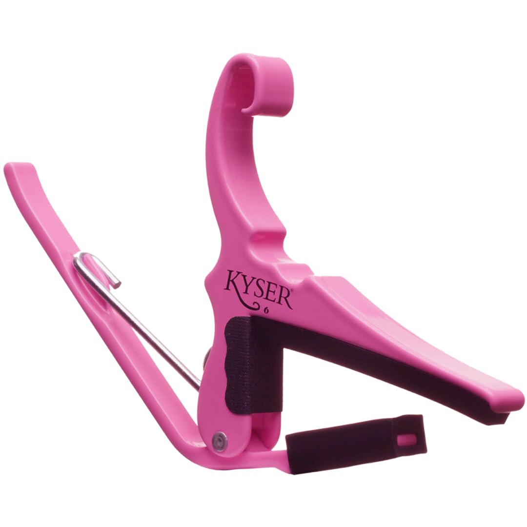 Kyser Quick-Change Guitar Capo For 6-String Acoustic Guitars, Pink Revival
