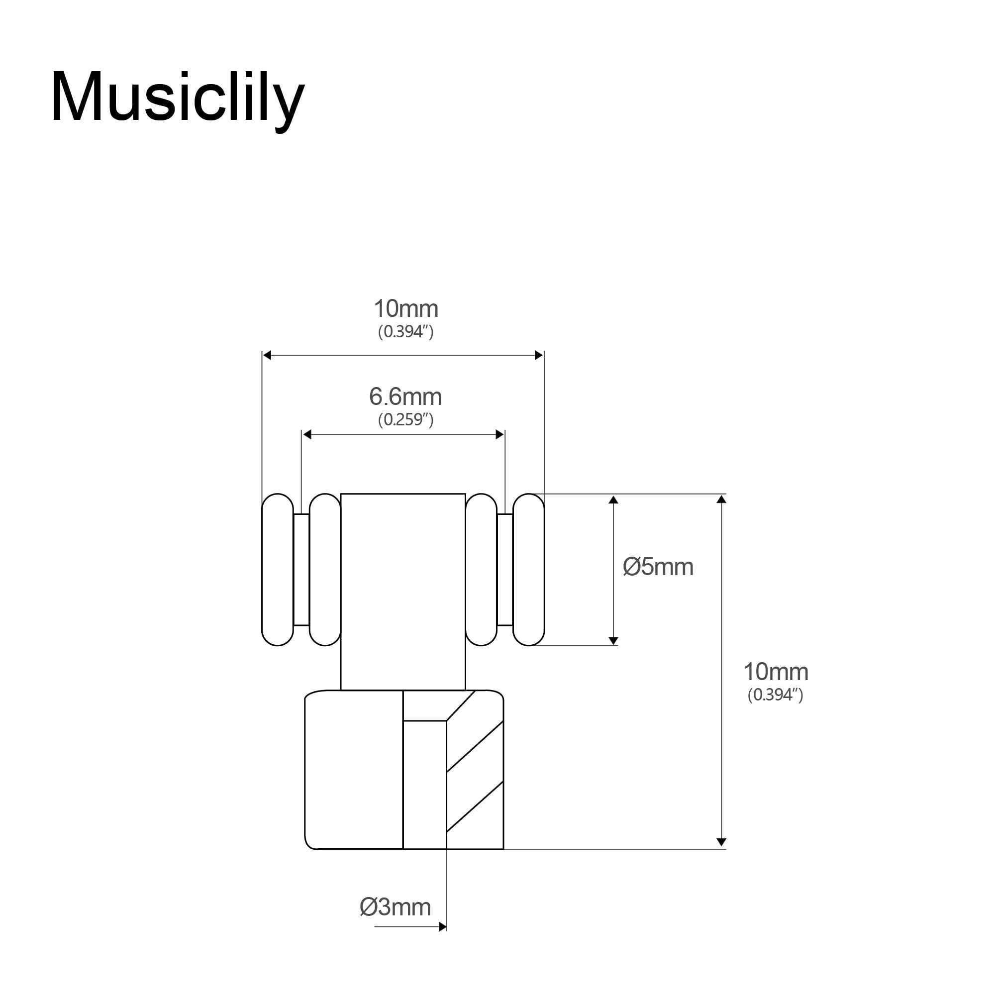 Musiclily Roller Guitar String Tree Guides Retainer for Fender Strat Stratocaster Tele Telecaster Electric Guitar, Gold (Pack of