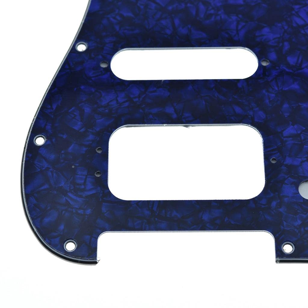 Dopro 11-Hole Strat HSS Guitar Pickguard 3-Screw Humbucking Pickup Mount for American FD Stratocaster Blue Pearl