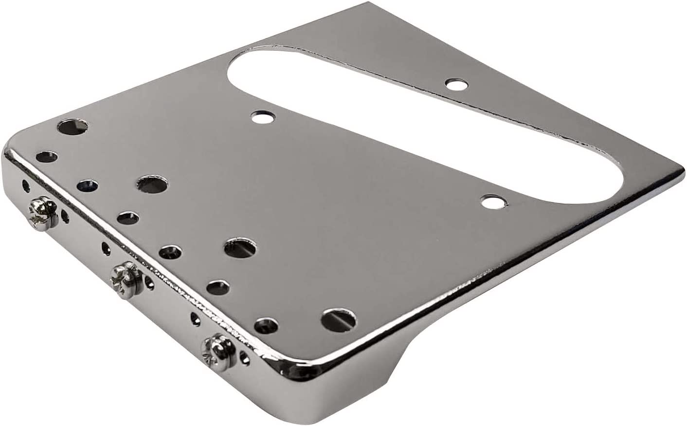 TUOREN Vintage Telecaster Bridge with Brass Compensated 3-Saddles Assembly Fit Fender Telecaster Tele Electric Guitar