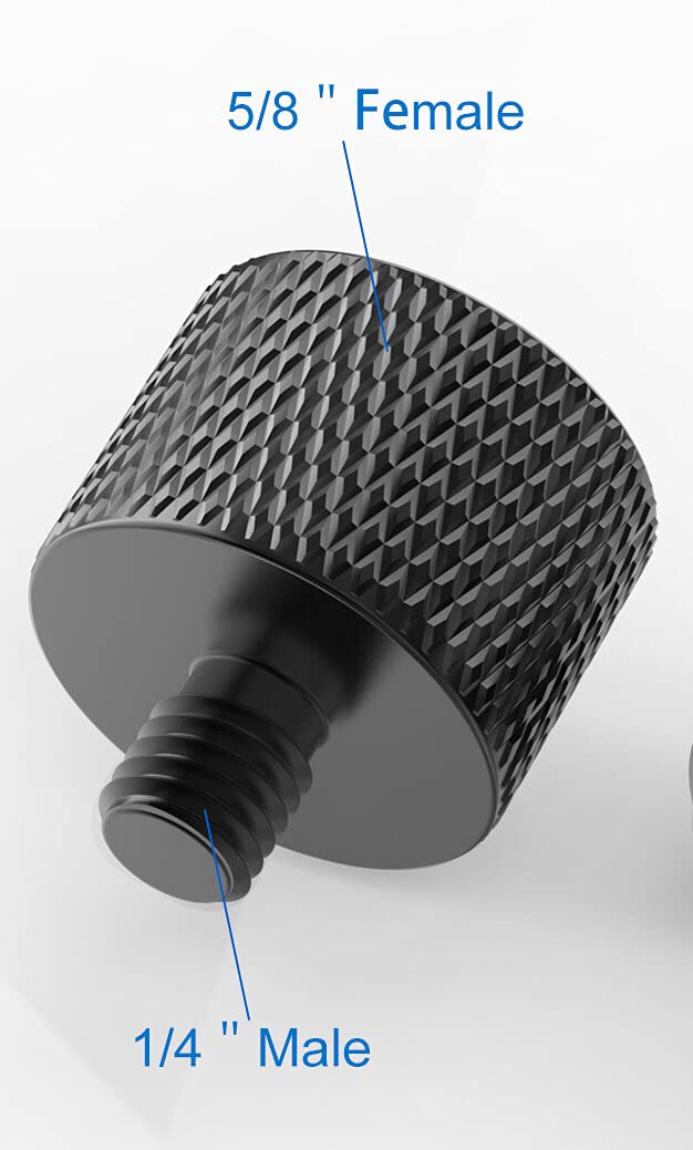 MxTong Mic Stand Adapter 5/8 to1/4 Microphone Screw Adapter Thread Screw Adapter for Camera Monitor Microphone Stand Microphone