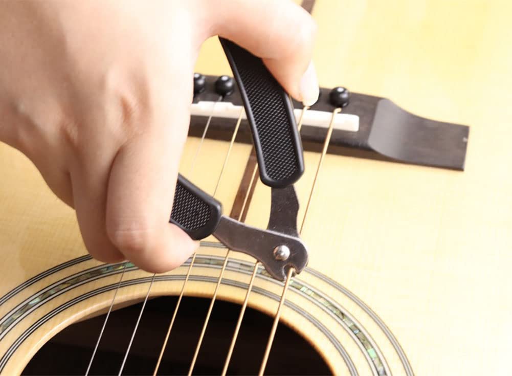 Professional Guitar String Winder Cutter and Bridge Pin Puller, 3 in 1 Multifunctional Guitar Maintenance Tool