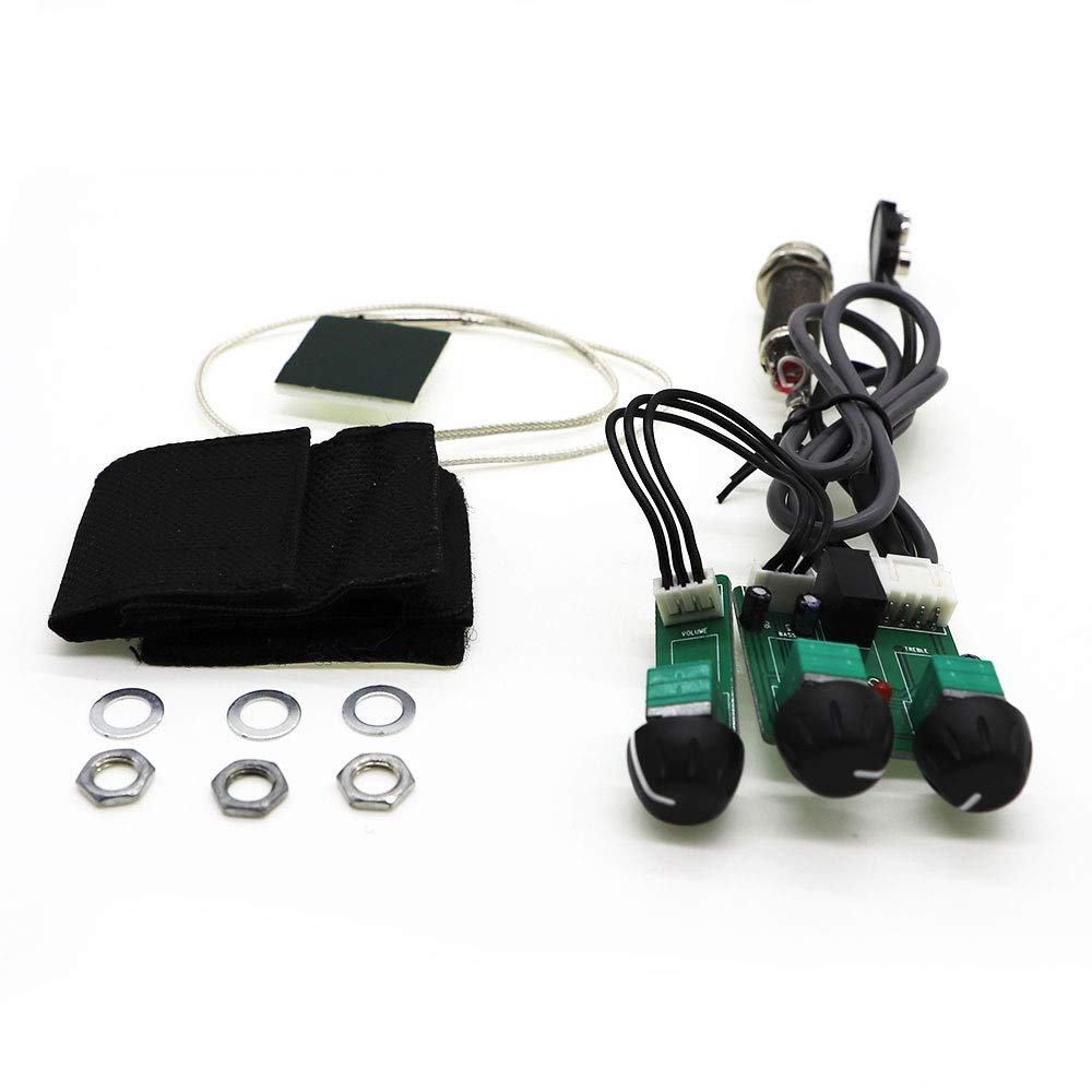 3 Bands Acoustic Guitar Pickup with Soft Saddle Piezo Volume Bass Treble Control for Taylor Guitar
