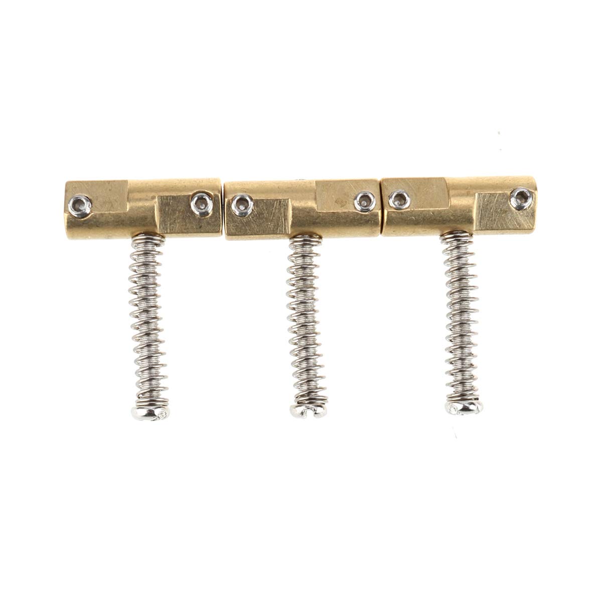 Wilkinson Wtb 108Mm Brass Compensated Guitar Telecaster Bridge Saddles Barrel-Style Saddles Set For Fender Vintage Tele Bridge E
