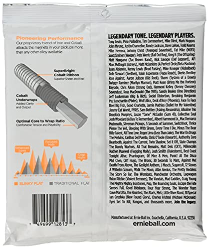 Hybrid Slinky Cobalt Flatwound Electric Bass Strings 45-105 Gauge