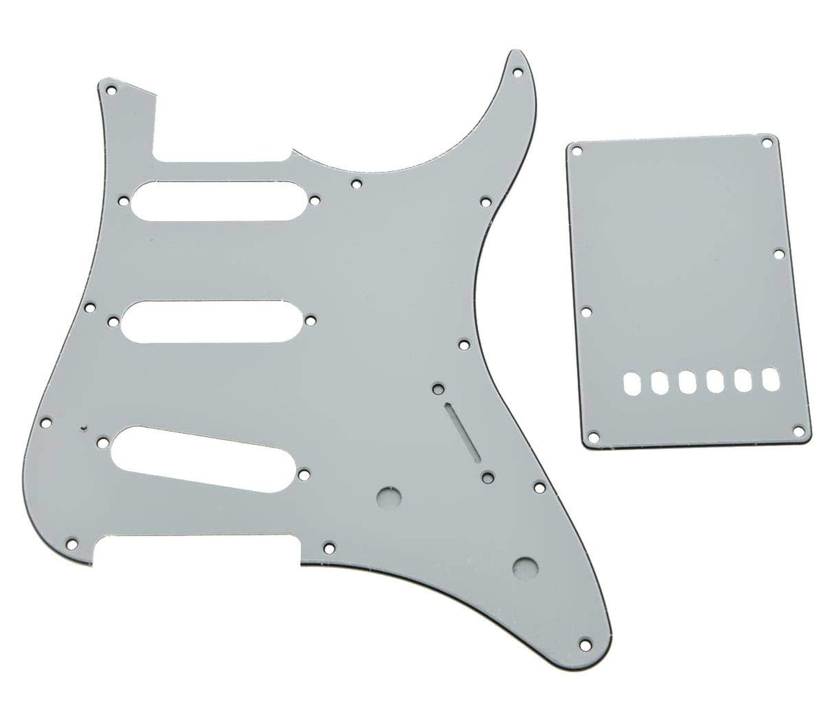 Kaish Guitar Sss Pickguard And Tremolo Trem Cover Back Plate Fits Yamaha Pacifica Guitar White 3 Ply
