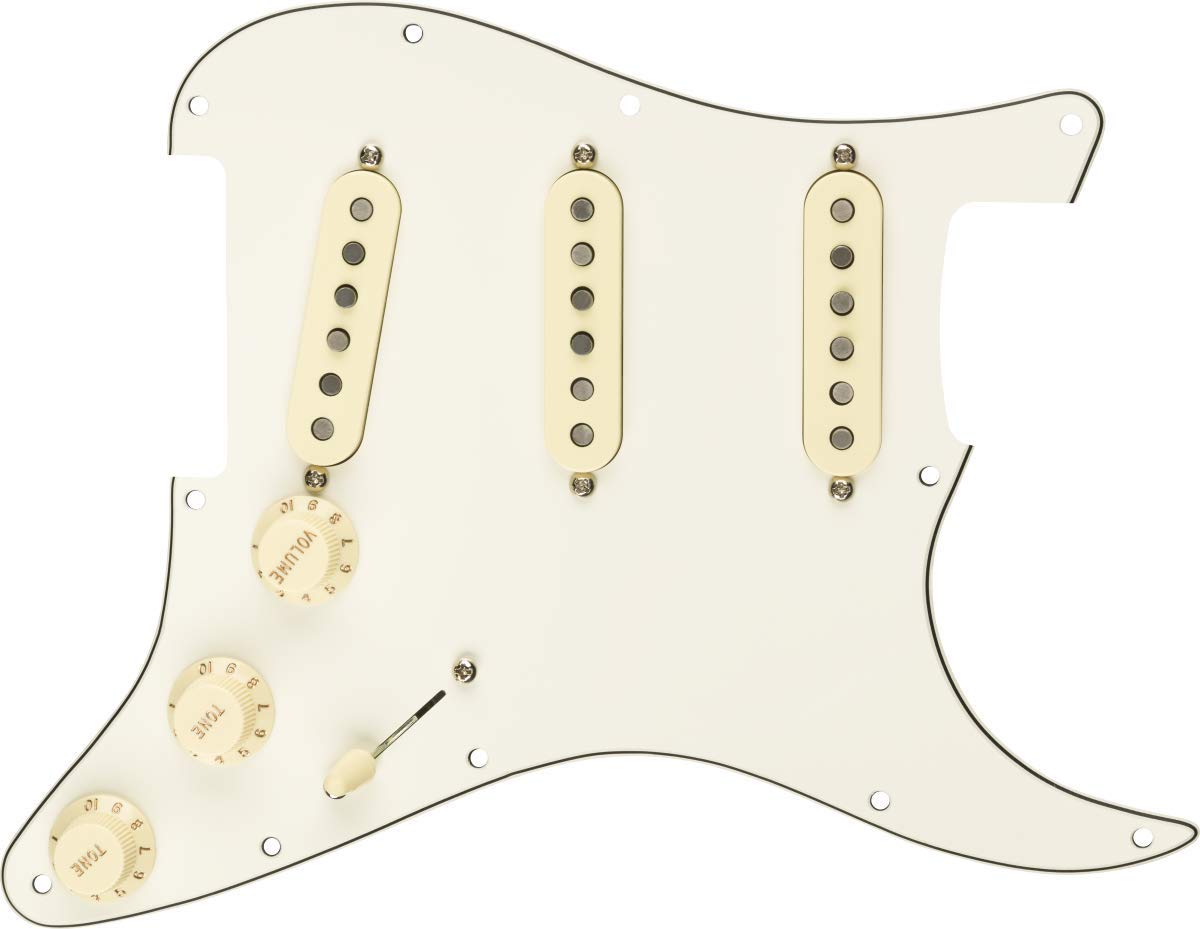 Fender   Fat 50'S Prewired Stratocaster Pickguard - 3-Ply White
