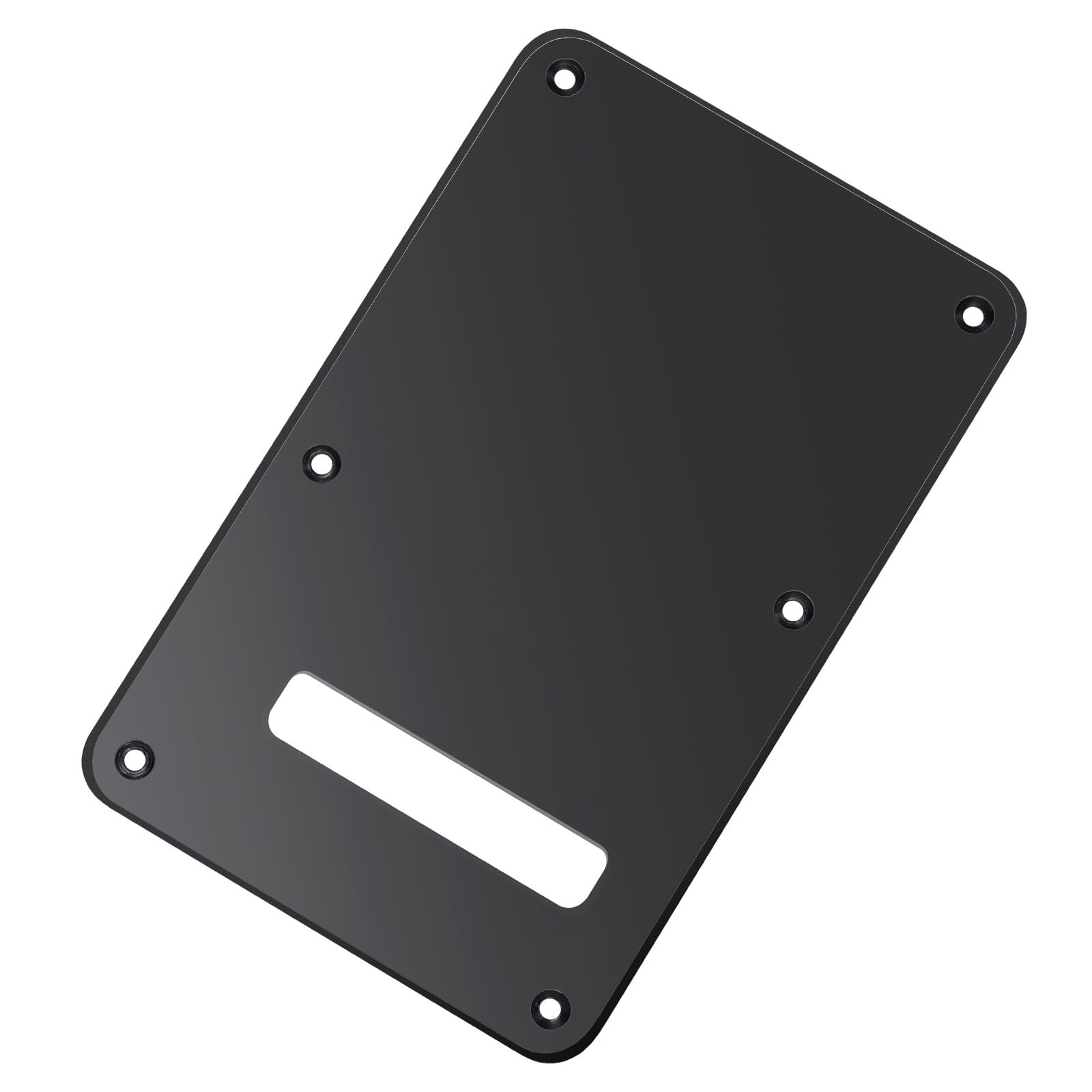 Banworks Electric Guitar 1 Ply Backplate 6-Hole Trem Tremolo Cover for USA/Mexican Fender Standard Strat ST JT/HGB-01 Matt Black