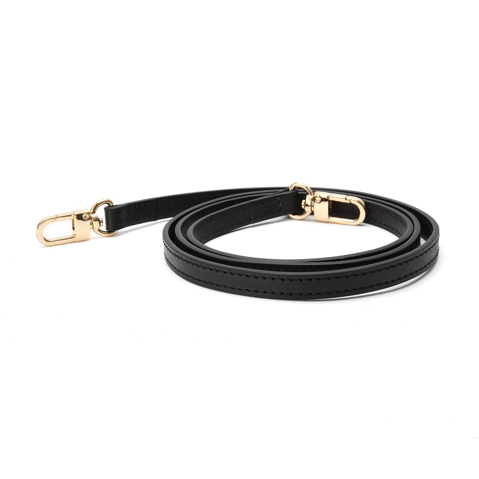 OULARIO Genuine Black Leather Crossbody Strap for EPI Gags Pochette Petit Malle Alma BB Clery Louise PM Luna Lluny Bb 10mm with