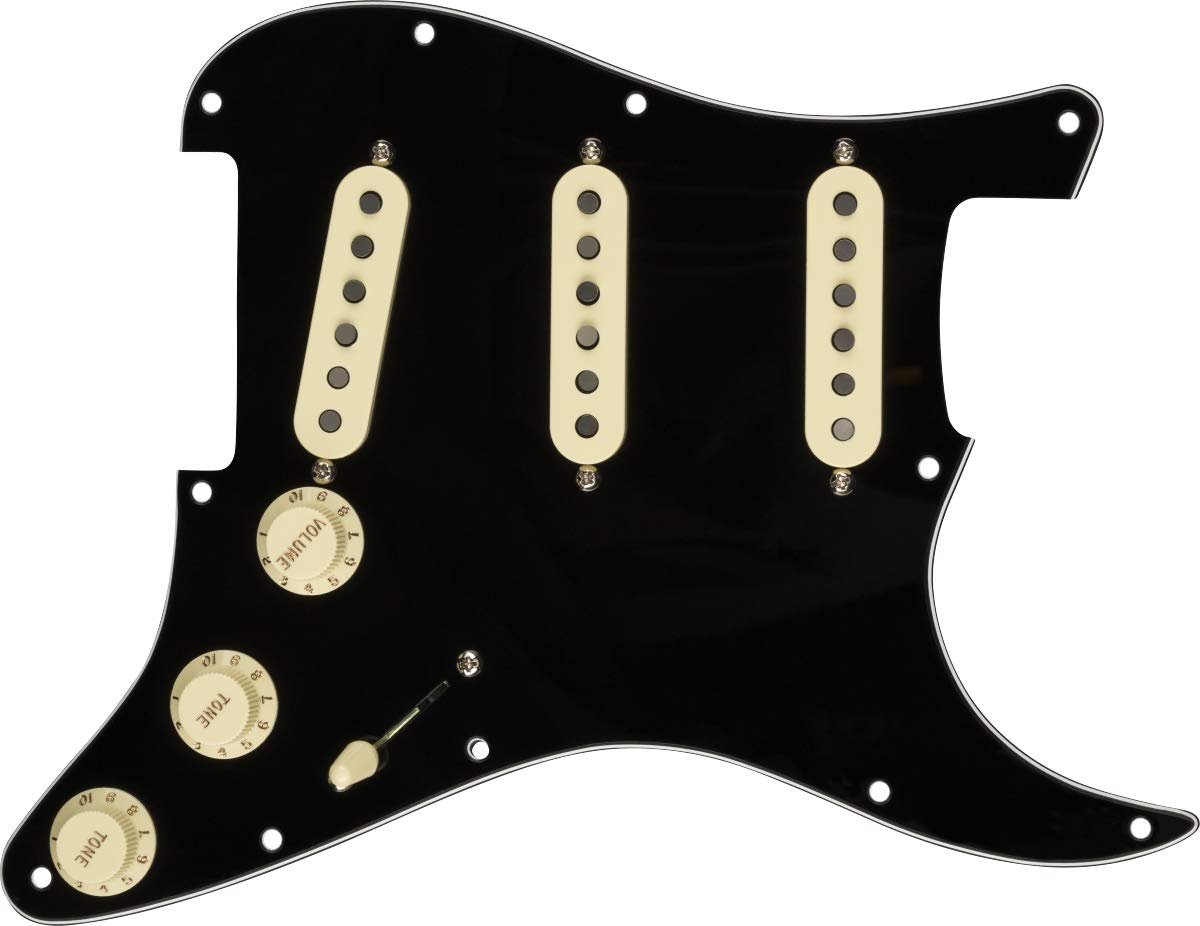 Fender Pre-Wired Strat Pickguard, Custom Shop Fat 50'S Sss Electric Guitar Electronics (0992340506)