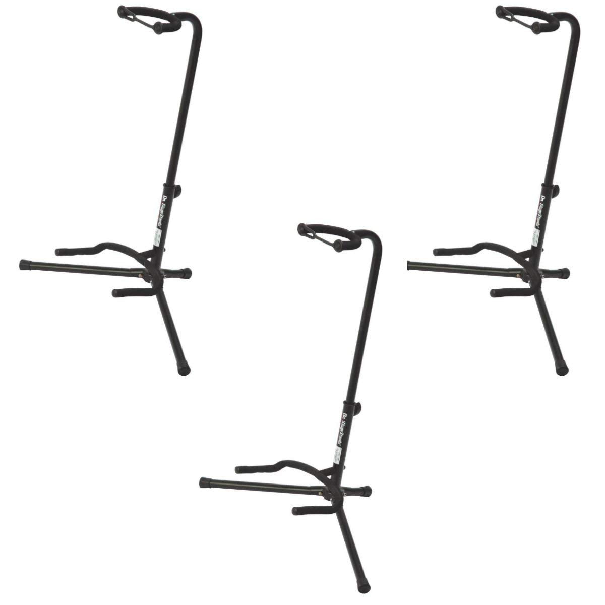 On Stage Xcg4 Velveteen Padded Tubular Guitar Stand - (3 Pack)