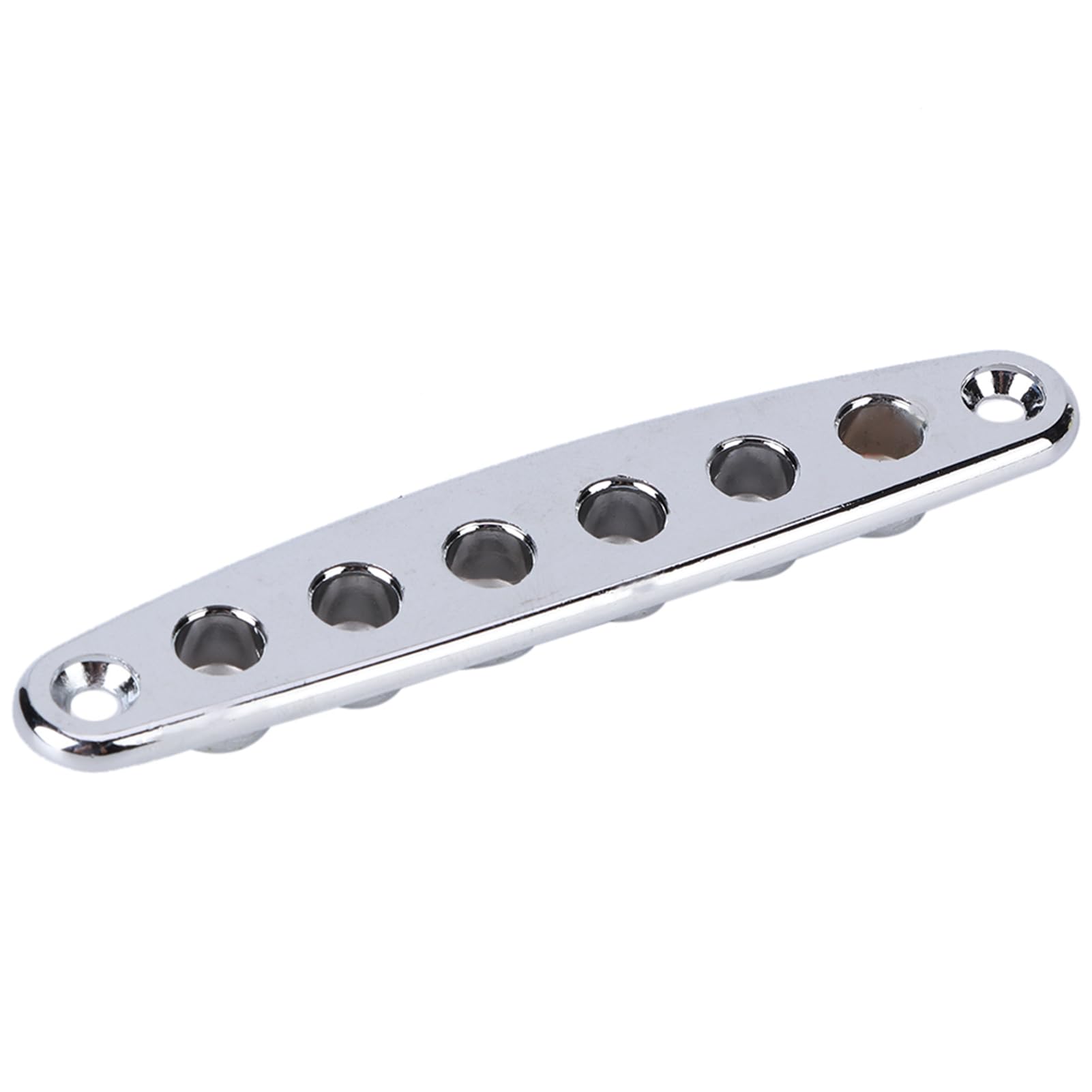 Guitar String Through Plate,Guitar Bridge String Thru Body Ferrule Bushing Plate Zinc Alloy for Electric Bass Guitar Parts(silve