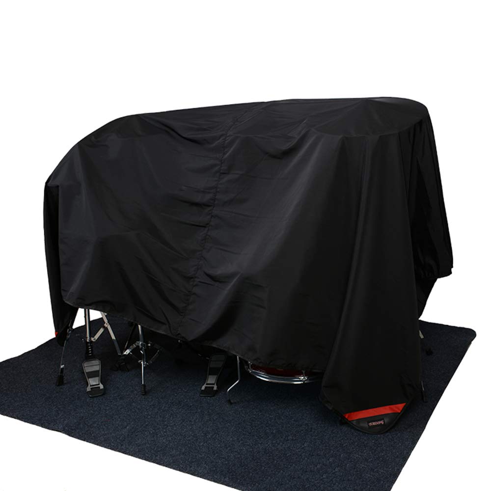 MoonEmbassy Drum Set Dust Cover Water-Resistant Nylon Cover with Sewn-in Weighted Corners, 80 x 108