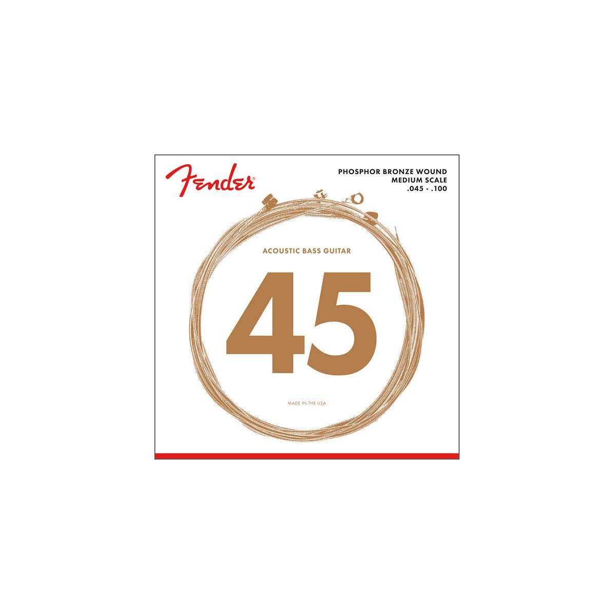 Fender 7060 Acoustic Bass Strings, Phosphor Bronze .045-.100