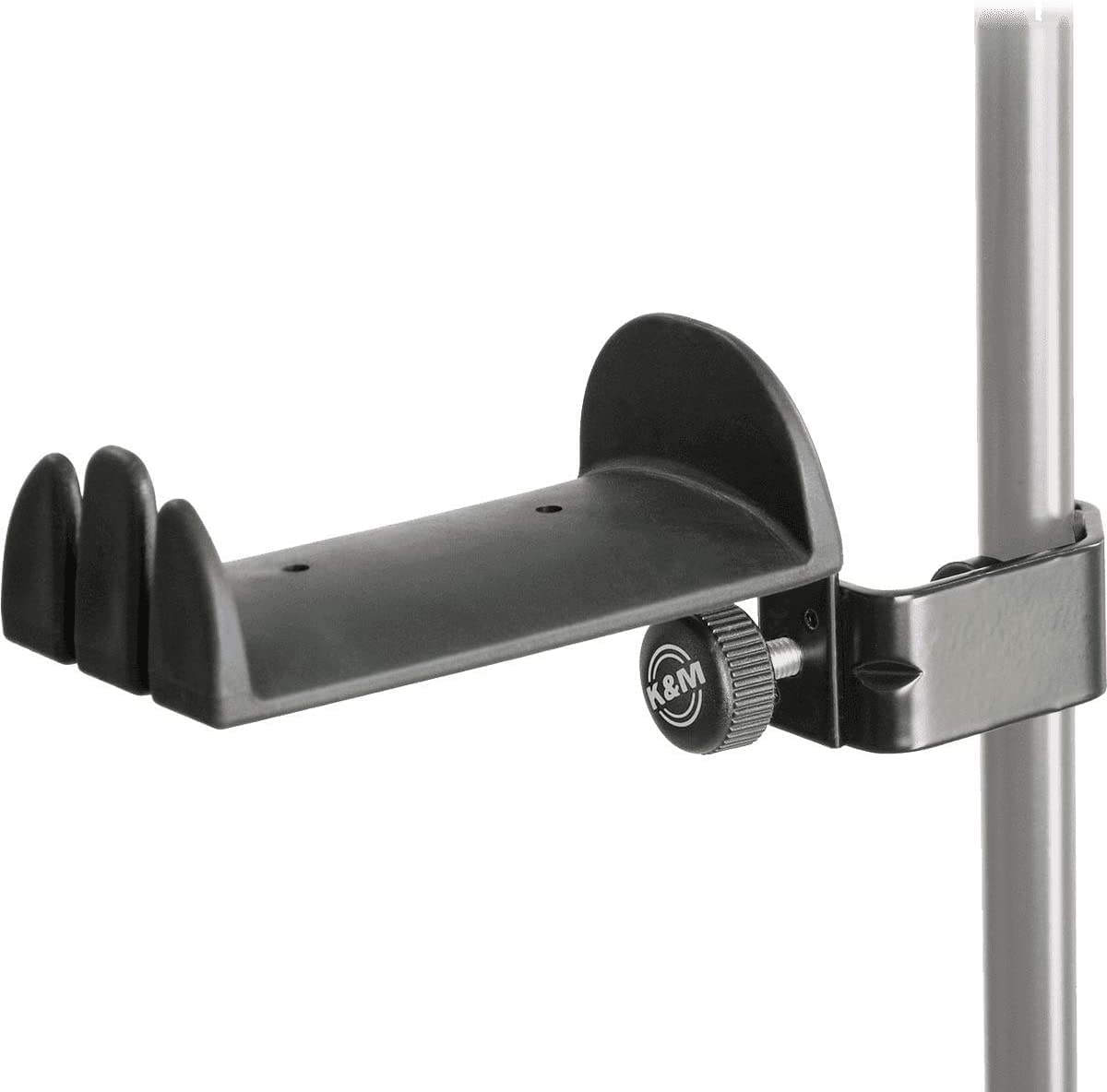 K&M Konig & Meyer 16080.000.55 Headphone Clamp-On Tube Holder | Protective Rubber Padded Arm | Slip-Resistant | Steel Design | H