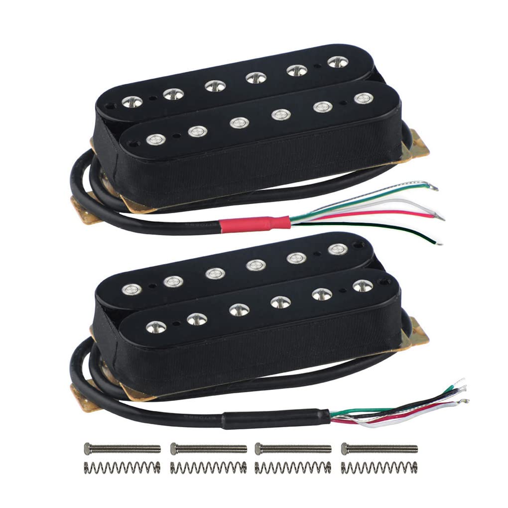 Fleor Electric Guitar Humbucker Pickups Double Coil Guitar Bridge Pickup  Neck Pickups Set - Black
