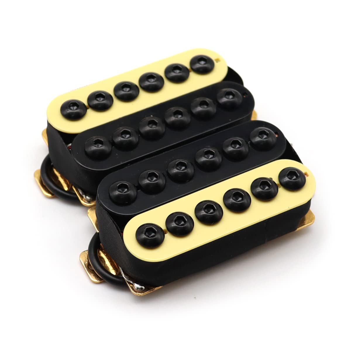 High Output Invader Style Guitar Humbucker Pickups Ceramic Magnet Neck And Bridge Pickups For Electric Guitar Parts (Zebra(Ivory
