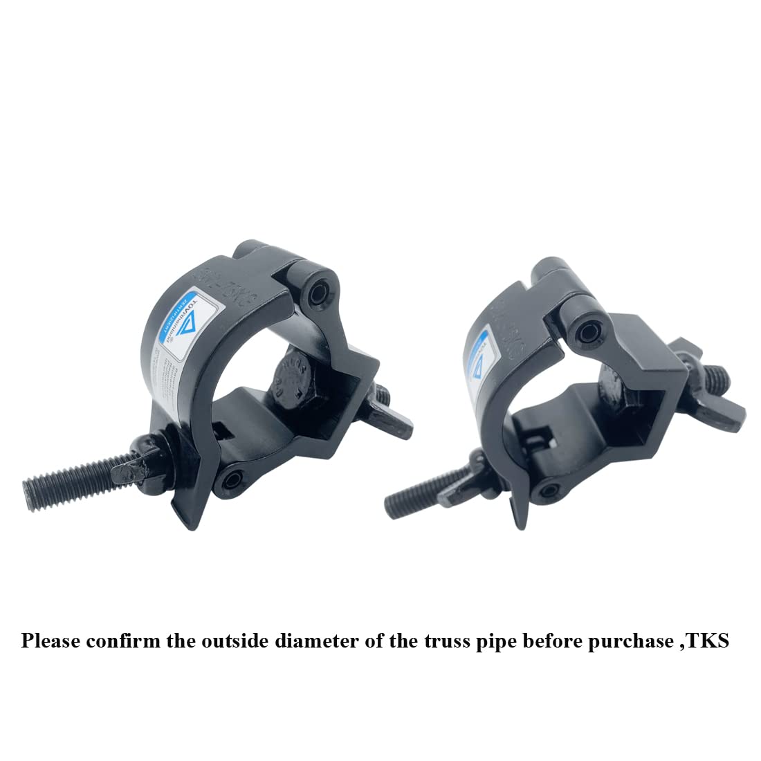 Quick O truss lighting clamp Fit 1.26-1.38'' heavy duty aluminum alloy 165 LBs Hook Clamps for DJ lighting truss clamps (Black)