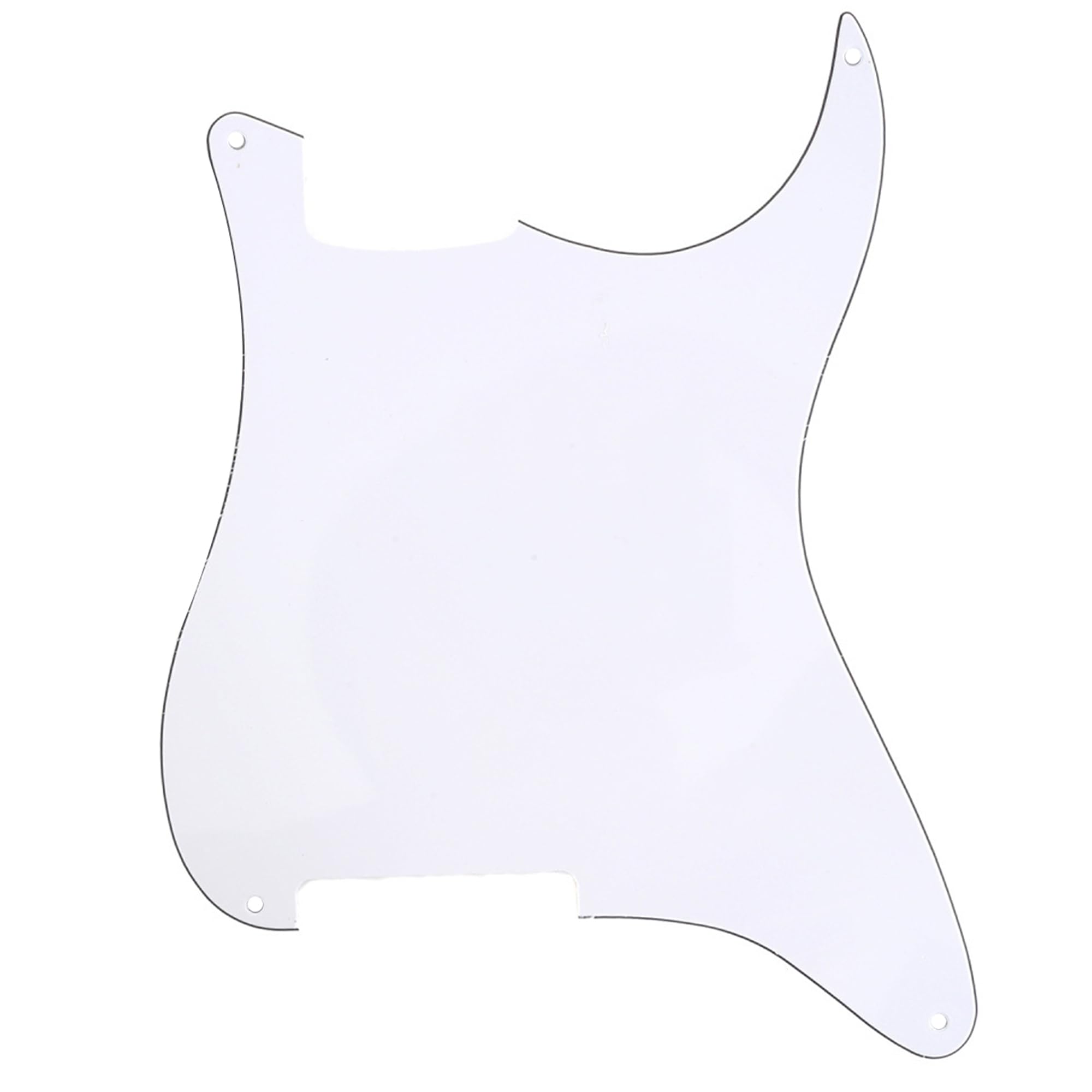 Musiclily 4 Hole Strat Pickguard Blank Material Guitar Scratch Plate For Fender Stratocaster Electric Guitar Replacement, 3Ply W