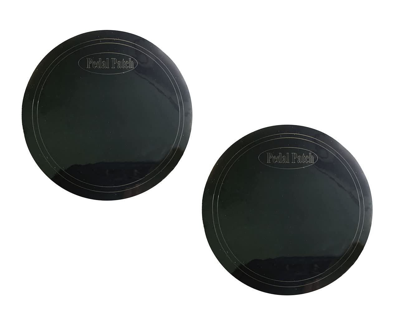 TUOREN Single Pedal Patch Self-Adhesive Drumhead Patch Protector for Kick Bass Durm Parts (Black)