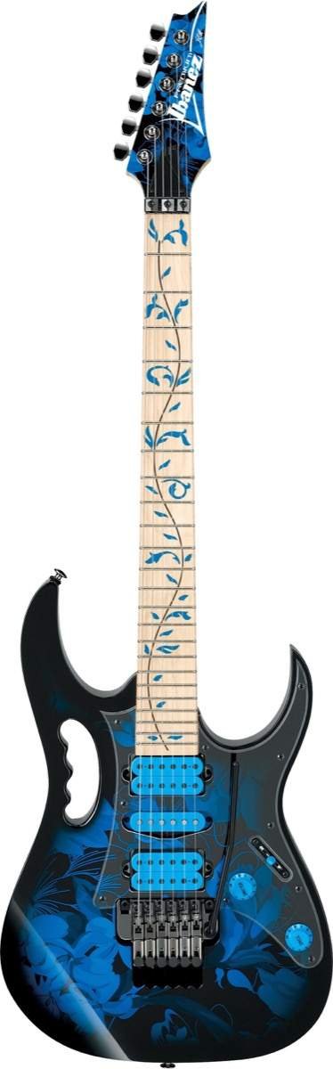 Ibanez JEM77P Steve Vai Signature JEM Premium Series Electric Guitar Blue Floral Pattern