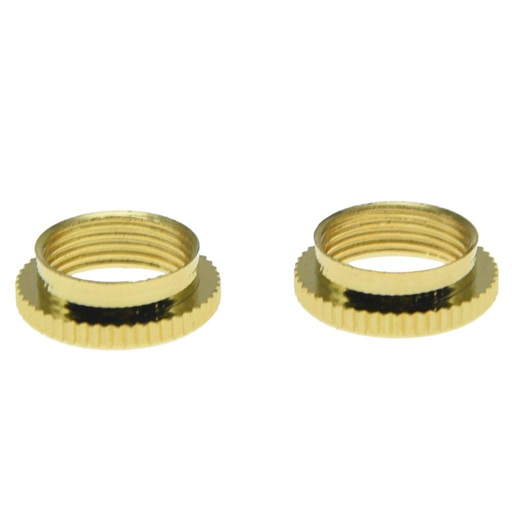 KAISH 2x American Fine Knurled Deep Nut Guitar Toggle Switch Nut Swtich Deep Nut for Les Paul Guitars with Switchcraft Switch Go