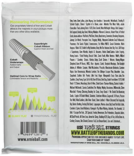 Regular Slinky Cobalt Flatwound Electric Bass Strings 50-105 Gauge