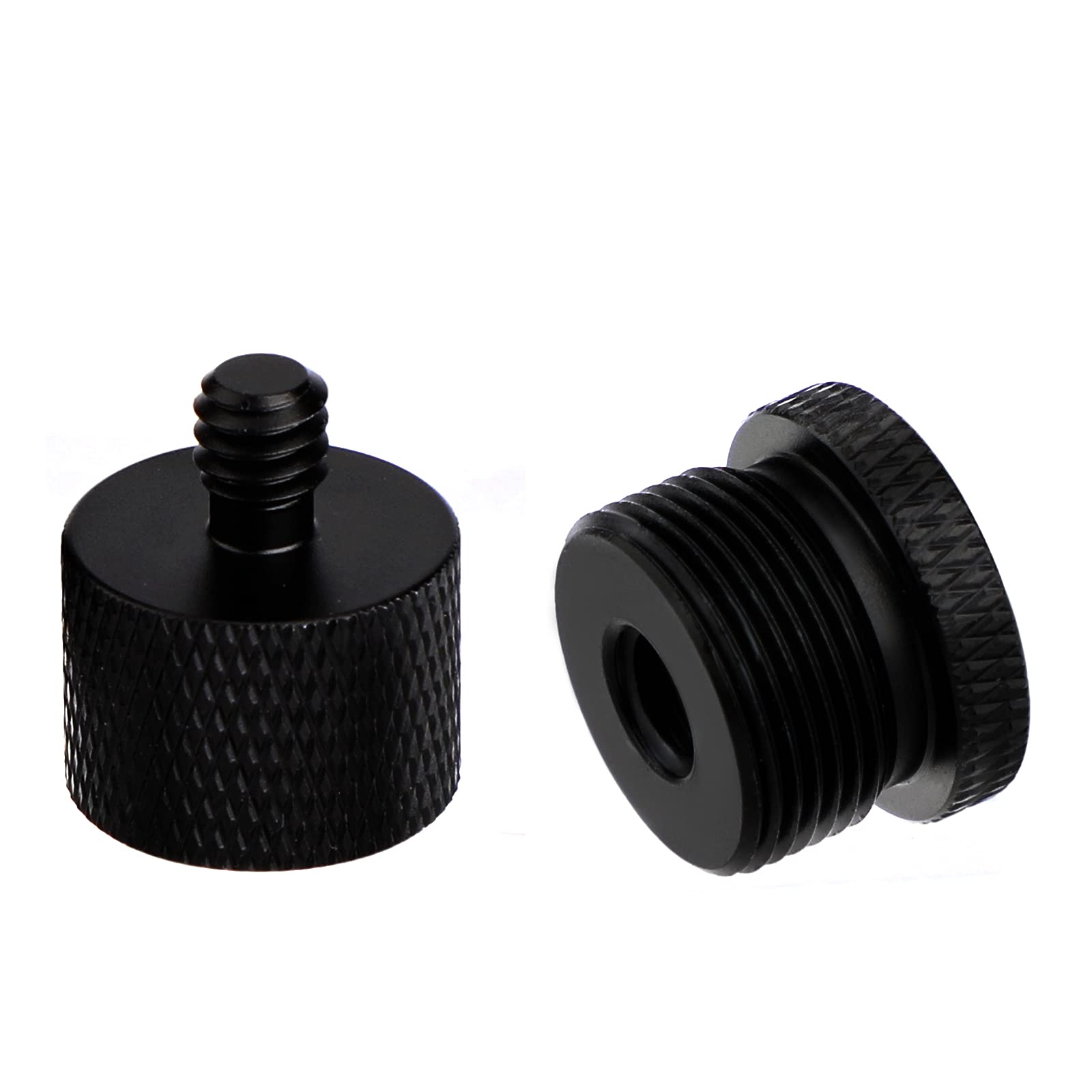 SAVITA 2pcs Mic Stand Adapter 1/4 Male to 5/8 Female and 5/8 Male to 1/4 Female Screw Thread Adapter Tripod Screw Adapter For Ca