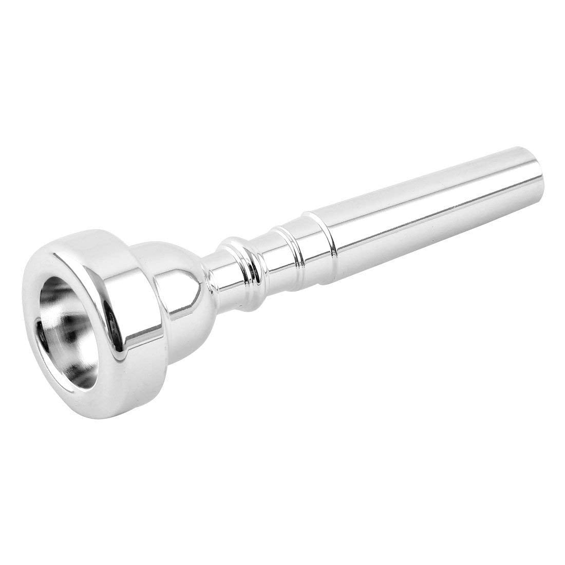 Sai Musical Pure Silver Trumpet Mouthpiece 7Cm Long 7C Cup Size Silver Tone Ok Sound