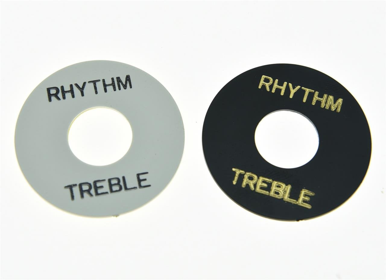 Kaish Black And White Lp Guitar Toggle Switch Washer Rhythm Treble Ring Plate For Les Paul