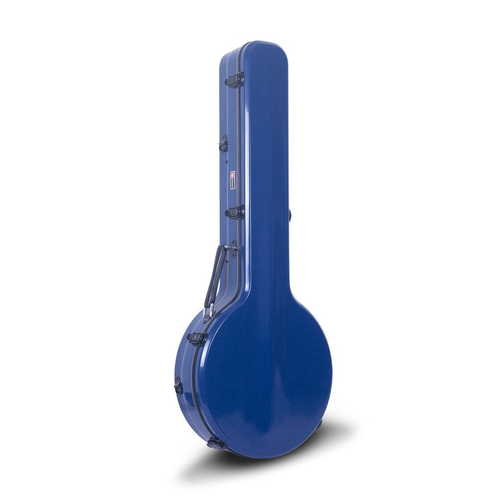 Crossrock CRF1000BJNVBL Fiberglass Banjo Case, Fit For 5-sting Resonator, Backpack Style in Navy Blue