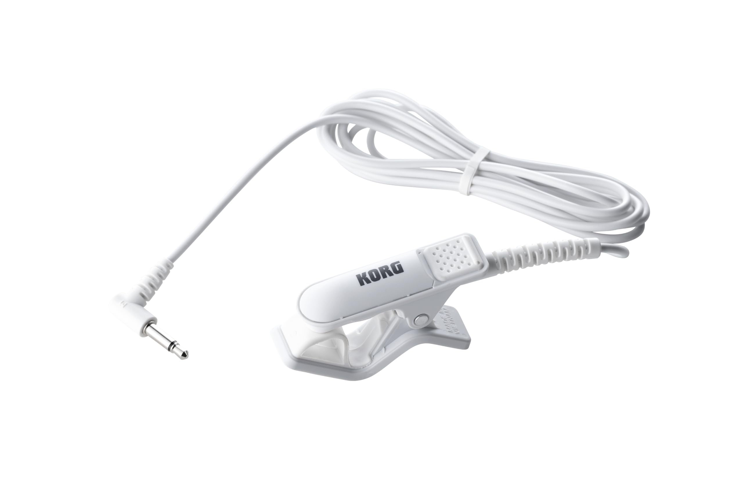 Korg CM400 - Clip-on Contact Microphone w/ 3.5mm mini plug and 5ft cable - White