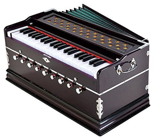 Jyotaksh Store Best Harmonium 9 Stopper, Chudidaar Bellow, 42 Key, Two Reed(Bass-Male),3 1/2 Octave,Kapler, Harmonium With Cover
