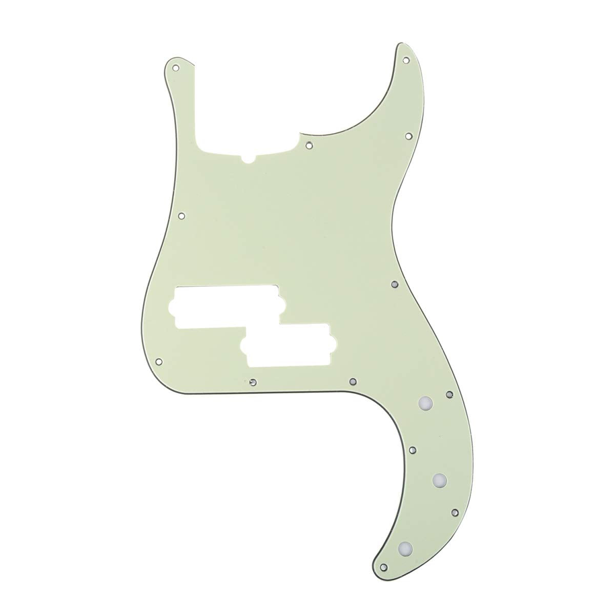 Musiclily Pro 5-String 13-Hole Contemporary P Bass Pickguard For Fender American Precision Bass, 3Ply Mint Green