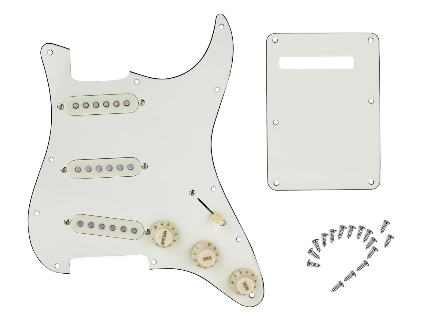 Lamsam Prewired 6 String Electric Guitar Pickguard Loaded Modern Tone Single Coil Pickups, Pick Guards Wired Alnico 5 Sss Pickup